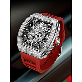 Đồng hồ nam chính hãng I&W Carnival 787G2-S2 kính sapphire,chống xước,chống nước 50m,Bh 24 tháng,máy cơ (automatic),mặt hình rồng lộ cơ dây cao su chống nước