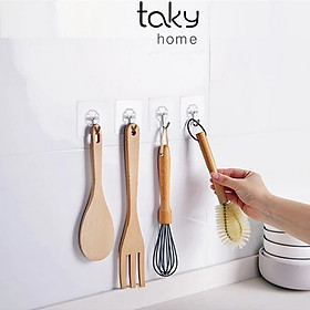 Combo 4 Móc Dính Tường Siêu Dính, Móc Dán Tường Chắc Chắn, Móc Treo Gắn Tường, Móc Treo Đồ Dùng Gia Đình. TakyHome 2213