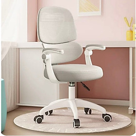 Mua Ghế xoay học sinh chống gù chống cận màu hồng CE1024-M Nội thất Capta Ghế ngồi học bài tại nhà chống gù lưng lưới nệm vải màu hồng tay điều chỉnh khung chân xoay nhựa trắng tại HCM