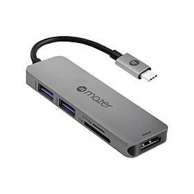 Hub Chuyển Đổi Mazer USB-C to HDMI4K + USB 3.0X2 + SD Micro SD Adapter