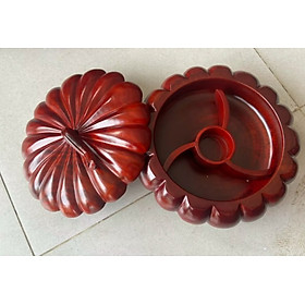 Mua Hộp  đựng bánh kẹo mứt tết Quả Bí Ngô bằng gỗ tràm tự nhiên nguyên khối ĐK 30 CM
