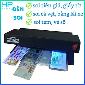 Mua Đèn soi tiền gi.ả  giấy tờ  cà vẹt  bằng lái xe  tem  vé số với 2 bóng đèn UV  nhỏ gọn dễ di chuyển (model TK 2028 12W)