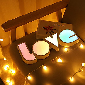 Đèn LED Hộp 3D Chữ love Trang Trí Tiệc, Lễ Cưới