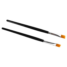 Paint Brushes Set, 2Pcs Flat Pointed Tip Paintbrushes Nylon Hair Artist Acrylic Paint Brushes for Acrylic Oil Watercolor, Face Nail Art, Painting