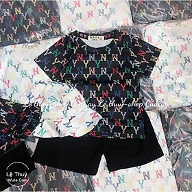 Set áo polo + quần thô sọc cho bé trai 8-18kg
