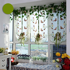 Roman Curtain Butterfly Tie Up Yarn Embroidered  200x80cm