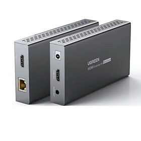 Mua Bộ chuyển đổi Hd 2.0 4k 60Hz qua cáp mạng 120m Ugreen 10939 2 cục ( 1 thu + 1 phát ) remote CM411 - HÀNG CHÍNH HÃNG