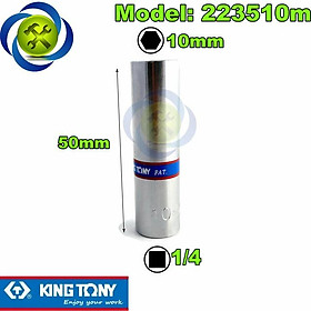 Mua Tuýp 10mm dài 50mm loại 1/4 có 6 cạnh Kingtony 223510M