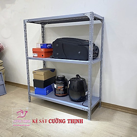 Kệ sắt chứa đồ 3 Tầng | Cao 1m2 x Dài 60cm x Rộng 40cm, Kệ sắt v lỗ đa năng