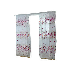 Window Yarn Curtain Sheer Drape Valance Panel Room Divider Sunflower Purple