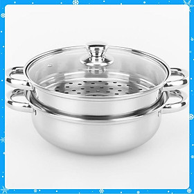 Mua Nồi Hấp Inox 2 Tầng 28cm - Hàng Chất Lượng