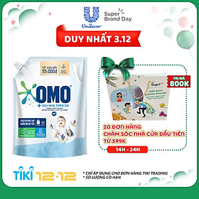 Túi Nước Giặt OMO Dịu Nhẹ Trên Da 2.9kg
