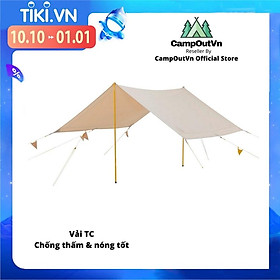 Bạt cắm trại campout tăng bạt mái che du lịch dã ngoại đồ cắm trại chống thấm nóng vải nhẹ A139