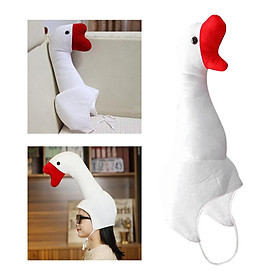 Warm Plush Goose Hood Hat Cartoon Dress up Festival Costume Cap Photo Props