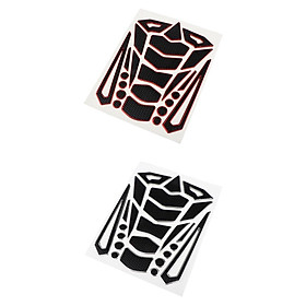 Anti-Slip Tank Pad Knee Protectors Gas Stickers for Motorcycle Silver+Red