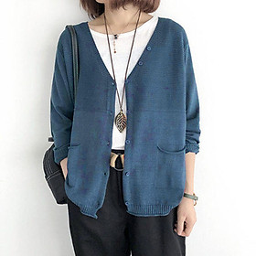 Áo cardigan len nữ form rộng phong cách Nhật Bản ArcticHunter, thời trang thương hiệu chính hãng