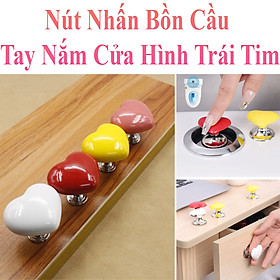 Mua Nút Nhấn Bồn Cầu  Tay Nắm Ngăn Kéo Tủ Hình Trái Tim Đầy Màu Sắc