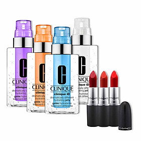 Gel Dưỡng Da Clinique ID Dramatically Different Hydrating Jelly 115ml + Tinh Chất 10ml + Tặng 1 Thỏi Son M.A.C Màu Ruby Woo/Lady Danger/Chili