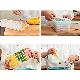 Mua Bộ 4 khay đá 144 viên  xẻng đá và hộp đựng - HENRYSA