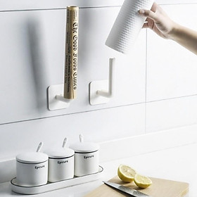 Mua ( Xả kho) Giá Dán Tường Treo Cuộn Giấy  Móc Treo Đồ Chữ L Dính Tường Đa Năng (Hàng Đẹp)