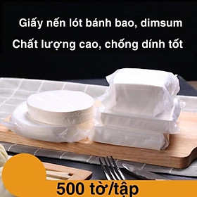 Mua 500 tờ Giấy nến tròn cắt sẵn lót bánh bao  dimsum