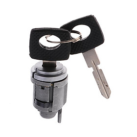 Car Ignition Lock Core Door Lock Barrel + Key Assembly for