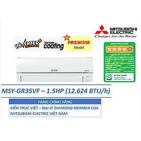 Hình ảnh ĐIỀU HÒA KHÔNG KHÍ (MÁY LẠNH) MITSUBISHI ELECTRIC MSY-GR35VF - 1.5 HP(NGỰA) (12,624 BTU/H) - INVERTER - HÀNG CHÍNH HÃNG 