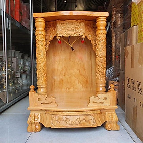 Mua Bàn thờ thần tài ông địa gỗ gõ đỏ ngang 48 cm
