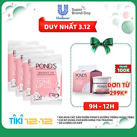 Combo 4 Mặt Nạ Sữa Dưỡng Trắng Nâng Tông Pond's White Beauty 25g