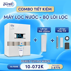 [COMBO TIẾT KIỆM] Máy Lọc Nước Pureit Ultima Trắng và Lõi lọc thô, Bộ lọc thay thế Pureit Ultima 1 (GKK1) - Hàng chính hãng