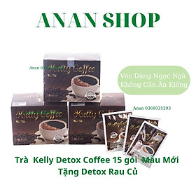 Kelly Detox Coffee 15 gói - Cà Phê Hòa Tan Thơm Ngon Hỗ Trợ Giảm Cân Nhanh