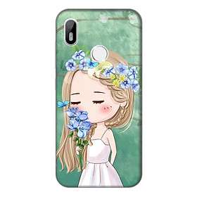 Ốp lưng điện thoại Vsmart Joy 1 hình Cô Gái và Hoa - Hàng chính hãng