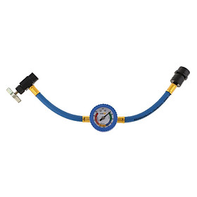 Car R134-A Recharge Measuring Hose A/C  Charging Pipe with Gauge