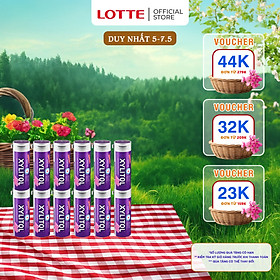 Combo 12 Kẹo Gum không đường Lotte Xylitol - Hương Blueberry Mint 26,1 g