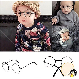 Mắt Kính Trẻ Em, Gọng Kính Thời Trang Mắt Tròn - Có thể thay tròng cận