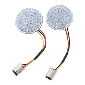 1 Pair Red Motorcycle Turn Signal Running Lights Bullet LED Turn Signal Indicator Lights Panel for Harley Model