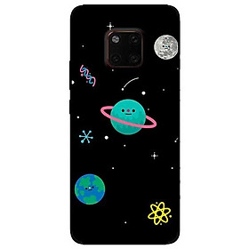 Ốp lưng dành cho Huawei 5t - Mate 20 - Mate 20 Pro mẫu Hành Tinh Nền Đen