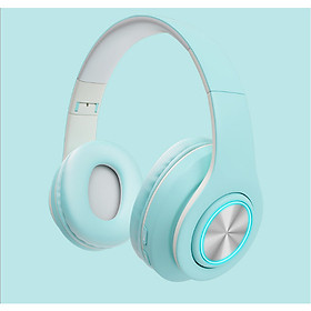 Tai nghe chụp tai Bluetooth 5.0 Iboom Macaron Hỗ Trợ Thẻ Nhớ, Dây 3.5mm, Đài FM - Hàng Nhập Khẩu