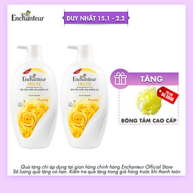 Combo 2 Sữa tắm nước hoa dưỡng da Enchanteur Charming 650gr/ Chai