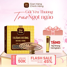 Mua Trầm Hương Khoanh 4 Giờ – Hộp Vàng 18 Miếng | Bảo Trầm | Thơm Sâu Tự Nhiên  Không Hóa Chất
