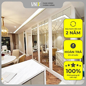 Mua Gương Ghép Nghệ Thuật Ốp Tường Trang Trí - Tạo Khung Hình Đa Dạng - Chống Trầy Xước - Phôi Gương Tráng Bạc Cao Cấp - Màu Trà