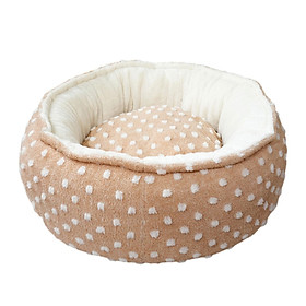 Cat Bed Plush Round Pet Bed Washable Autumn Winter Indoor Cats Self Warming Cozy Sleeping Calming Snooze Cat Nest for Kitten