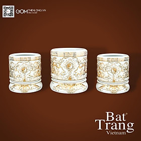 Mua Bộ Đồ Thờ Bát Tràng Vẽ Vàng 24K Cao Cấp - Bát Hương Vẽ Vàng - Đồ Thờ Bát Tràng  - Gốm Thiên Long