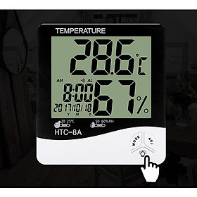 Máy đo nhiệt độ, độ ẩm - Tặng kèm 02 móc treo đồng hồ hoặc treo đồ