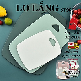 Bộ 3 thớt nhựa kháng khuẩn chống trơn trượt có khoen treo cao cấp