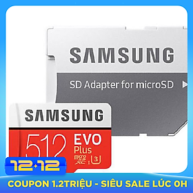 Thẻ Nhớ Micro SDXC Samsung Evo Plus 512GB U3 100MB/s (Box Anh New 2020) - Hàng nhập khẩu