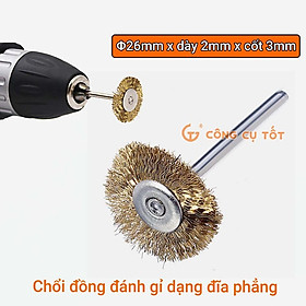 Mua Chổi đồng đánh gỉ và làm sạch trục cốt 3mm