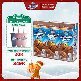 Thùng Sữa Hạt Hạnh Nhân ALMOND BREEZE vị Chocolate 180ml x 24 Hộp