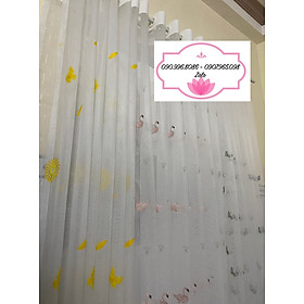 Mua  Rèm cửa VOAN HOA HƯỚNG DƯƠNG   Rèm cửa đi cửa sổ nhiều kích thước  Ảnh thật 