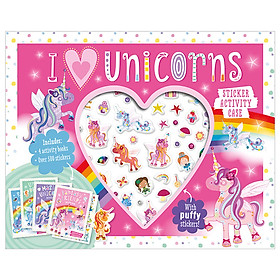 Puffy Stickers I Love Unicorns Sticker Activity Case